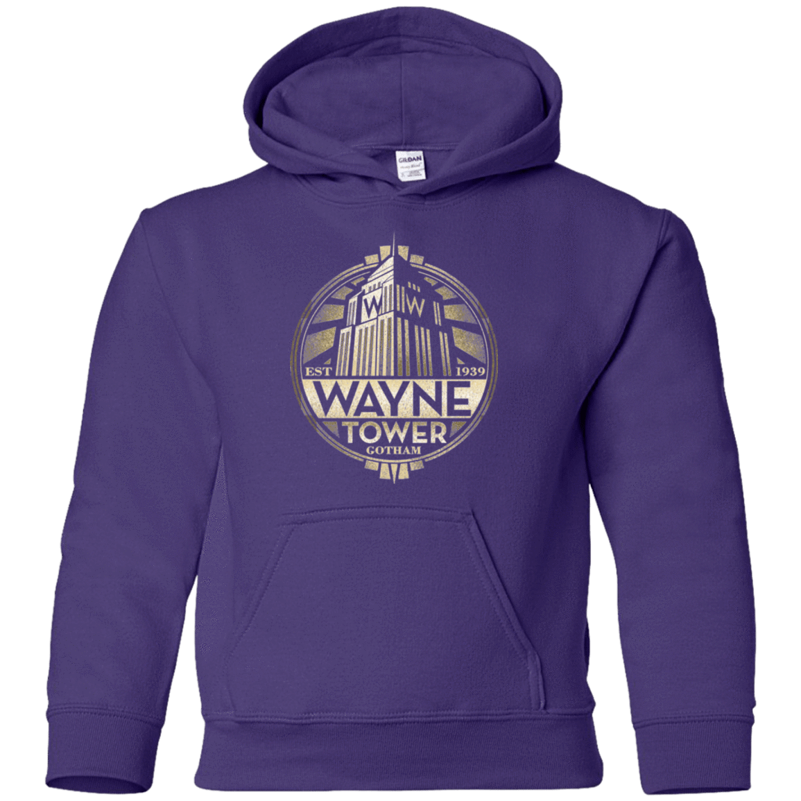 Sweatshirts Purple / YS Wayne Tower Youth Hoodie
