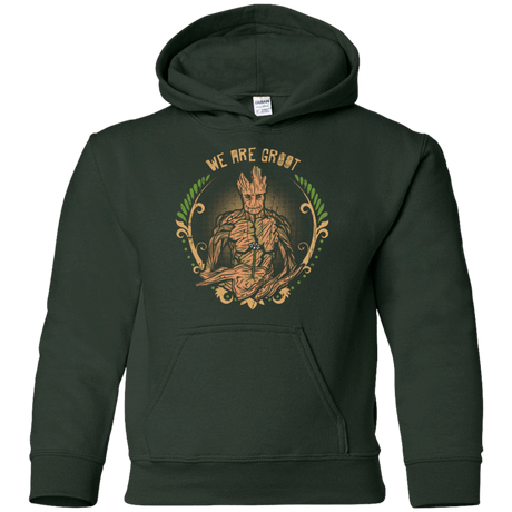 Sweatshirts Forest Green / YS We are Groot Youth Hoodie