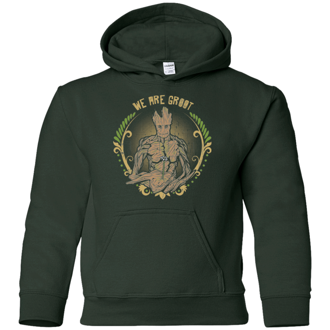 Sweatshirts Forest Green / YS We are Groot Youth Hoodie