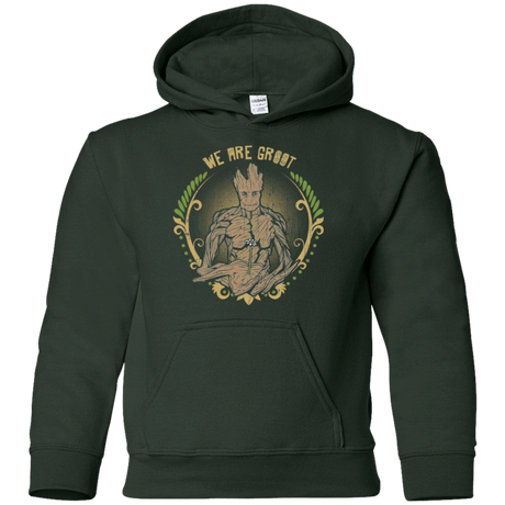Sweatshirts Forest Green / YS We are Groot Youth Hoodie