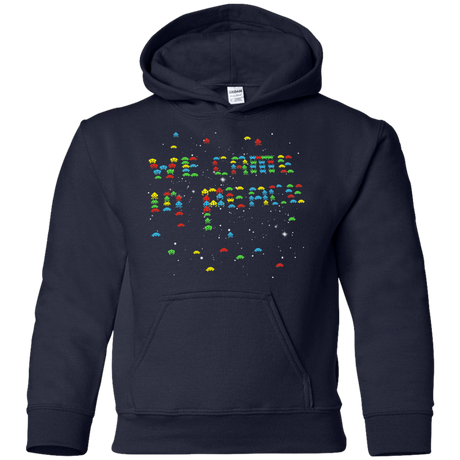 Sweatshirts Navy / YS We came in peace Youth Hoodie