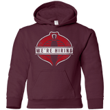 Sweatshirts Maroon / YS We're Hiring Youth Hoodie