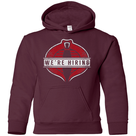 Sweatshirts Maroon / YS We're Hiring Youth Hoodie