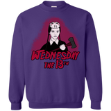 Sweatshirts Purple / S Wednesday The 13th Crewneck Sweatshirt