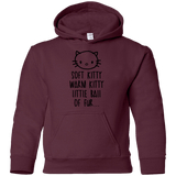 Sweatshirts Maroon / YS Weird Kitty Youth Hoodie