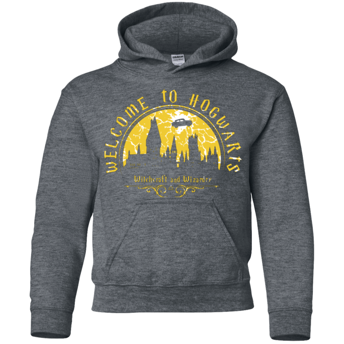 Sweatshirts Dark Heather / YS Welcome to Hogwarts Youth Hoodie