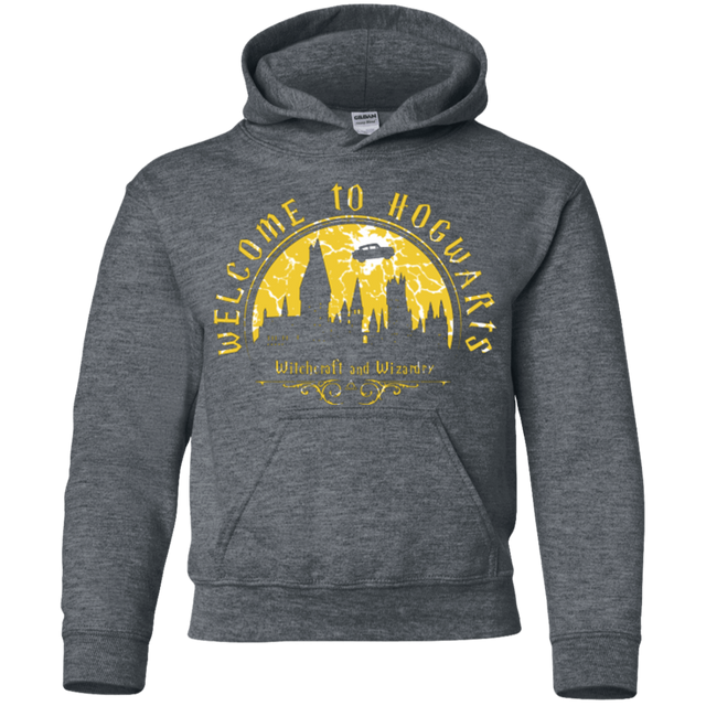 Sweatshirts Dark Heather / YS Welcome to Hogwarts Youth Hoodie