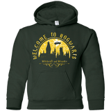 Sweatshirts Forest Green / YS Welcome to Hogwarts Youth Hoodie