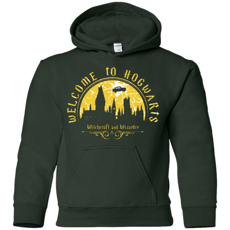 Sweatshirts Forest Green / YS Welcome to Hogwarts Youth Hoodie