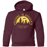 Sweatshirts Maroon / YS Welcome to Hogwarts Youth Hoodie