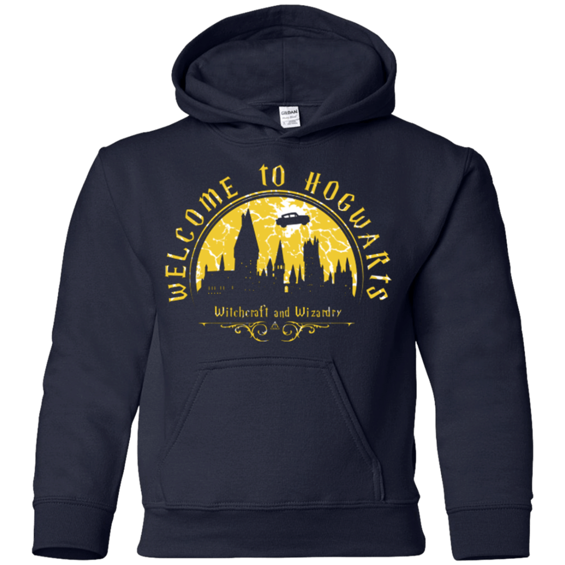 Sweatshirts Navy / YS Welcome to Hogwarts Youth Hoodie