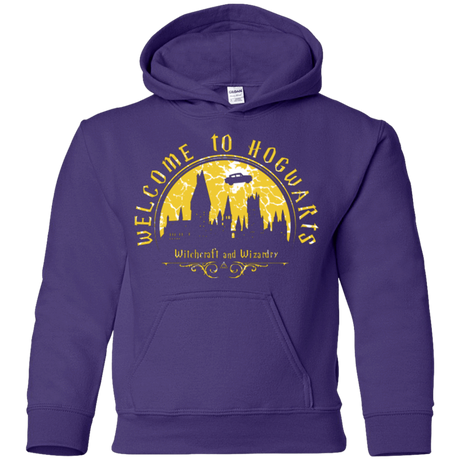 Sweatshirts Purple / YS Welcome to Hogwarts Youth Hoodie