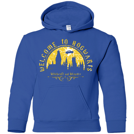 Sweatshirts Royal / YS Welcome to Hogwarts Youth Hoodie