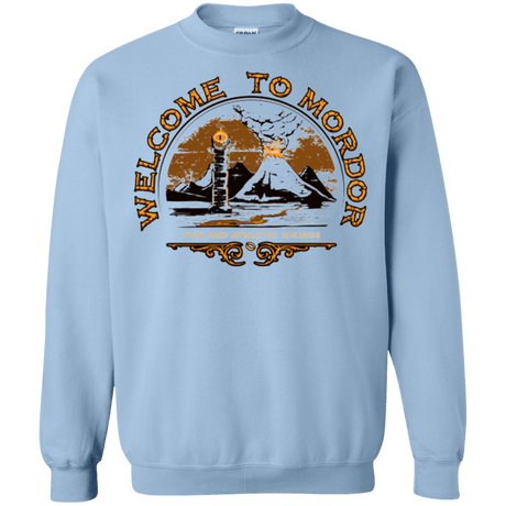 Sweatshirts Light Blue / Small Welcome to Mordor Crewneck Sweatshirt
