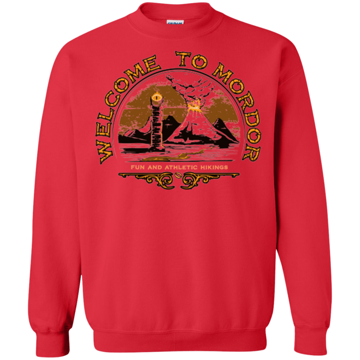 Sweatshirts Red / Small Welcome to Mordor Crewneck Sweatshirt