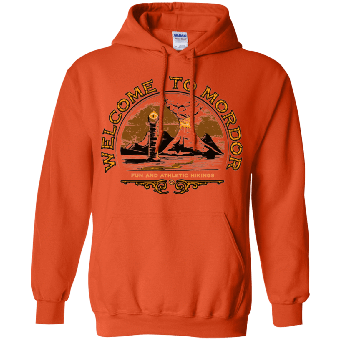 Sweatshirts Orange / Small Welcome to Mordor Pullover Hoodie