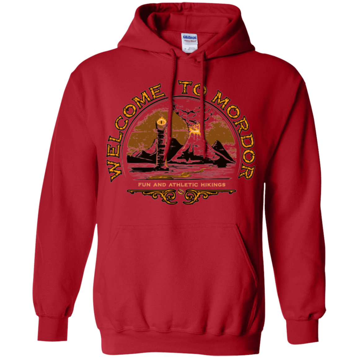 Sweatshirts Red / Small Welcome to Mordor Pullover Hoodie