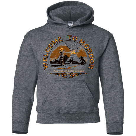 Sweatshirts Dark Heather / YS Welcome to Mordor Youth Hoodie