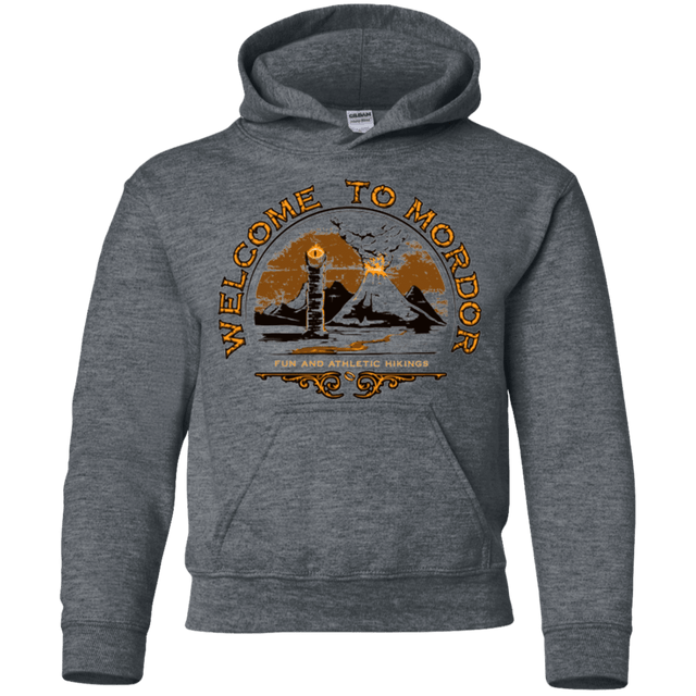 Sweatshirts Dark Heather / YS Welcome to Mordor Youth Hoodie