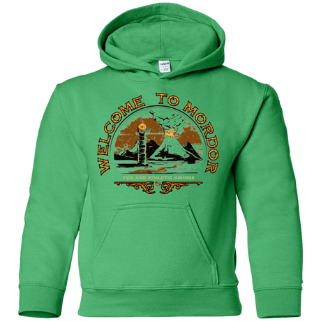 Sweatshirts Irish Green / YS Welcome to Mordor Youth Hoodie