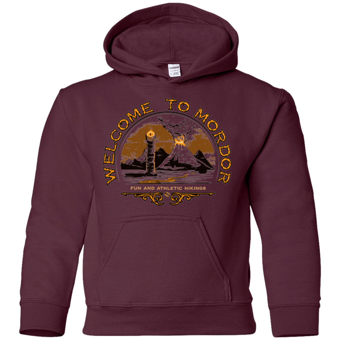 Sweatshirts Maroon / YS Welcome to Mordor Youth Hoodie