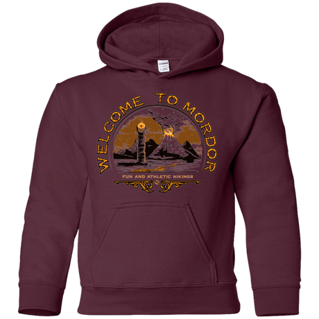 Sweatshirts Maroon / YS Welcome to Mordor Youth Hoodie