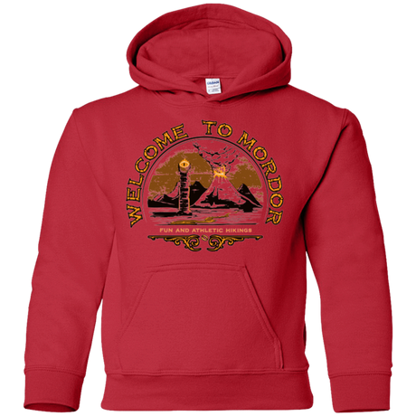 Sweatshirts Red / YS Welcome to Mordor Youth Hoodie