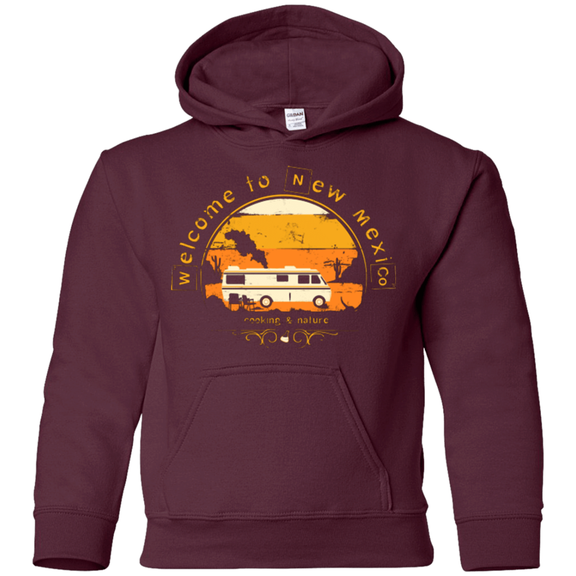 Sweatshirts Maroon / YS Welcome to New Mexico Youth Hoodie