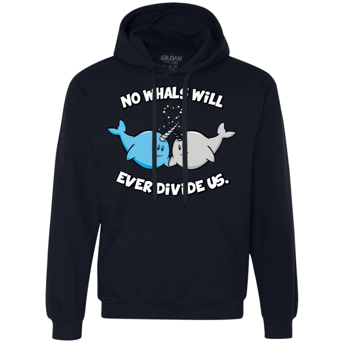 Sweatshirts Navy / Small Whals Premium Fleece Hoodie
