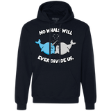 Sweatshirts Navy / Small Whals Premium Fleece Hoodie