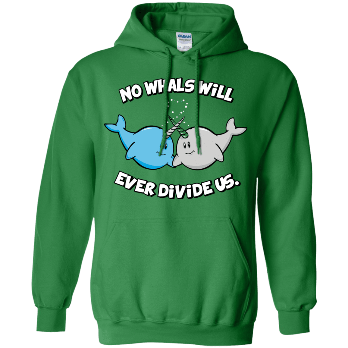 Sweatshirts Irish Green / Small Whals Pullover Hoodie