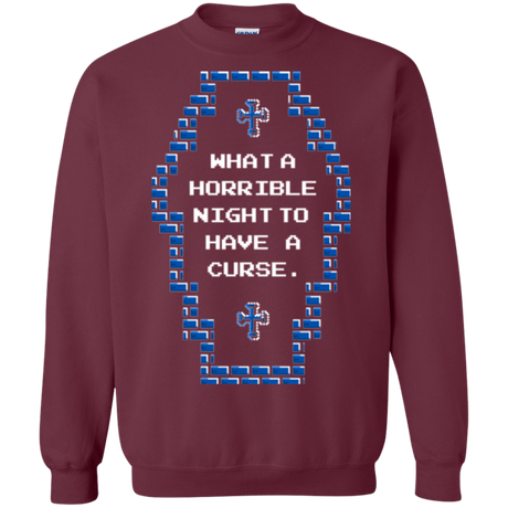 Sweatshirts Maroon / Small What a Horrible Night Crewneck Sweatshirt