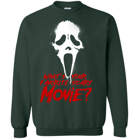 Sweatshirts Forest Green / S What's Your Favorite Scary Movie Crewneck Sweatshirt