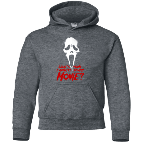 Sweatshirts Dark Heather / YS What's Your Favorite Scary Movie Youth Hoodie