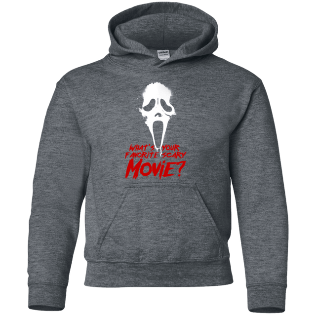 Sweatshirts Dark Heather / YS What's Your Favorite Scary Movie Youth Hoodie