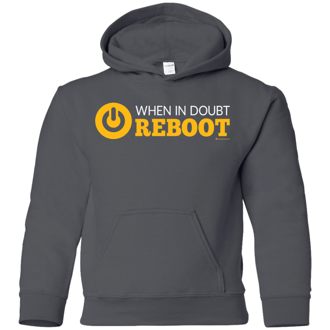Sweatshirts Charcoal / YS When In Doubt Reboot Youth Hoodie