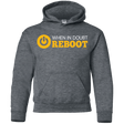 Sweatshirts Dark Heather / YS When In Doubt Reboot Youth Hoodie