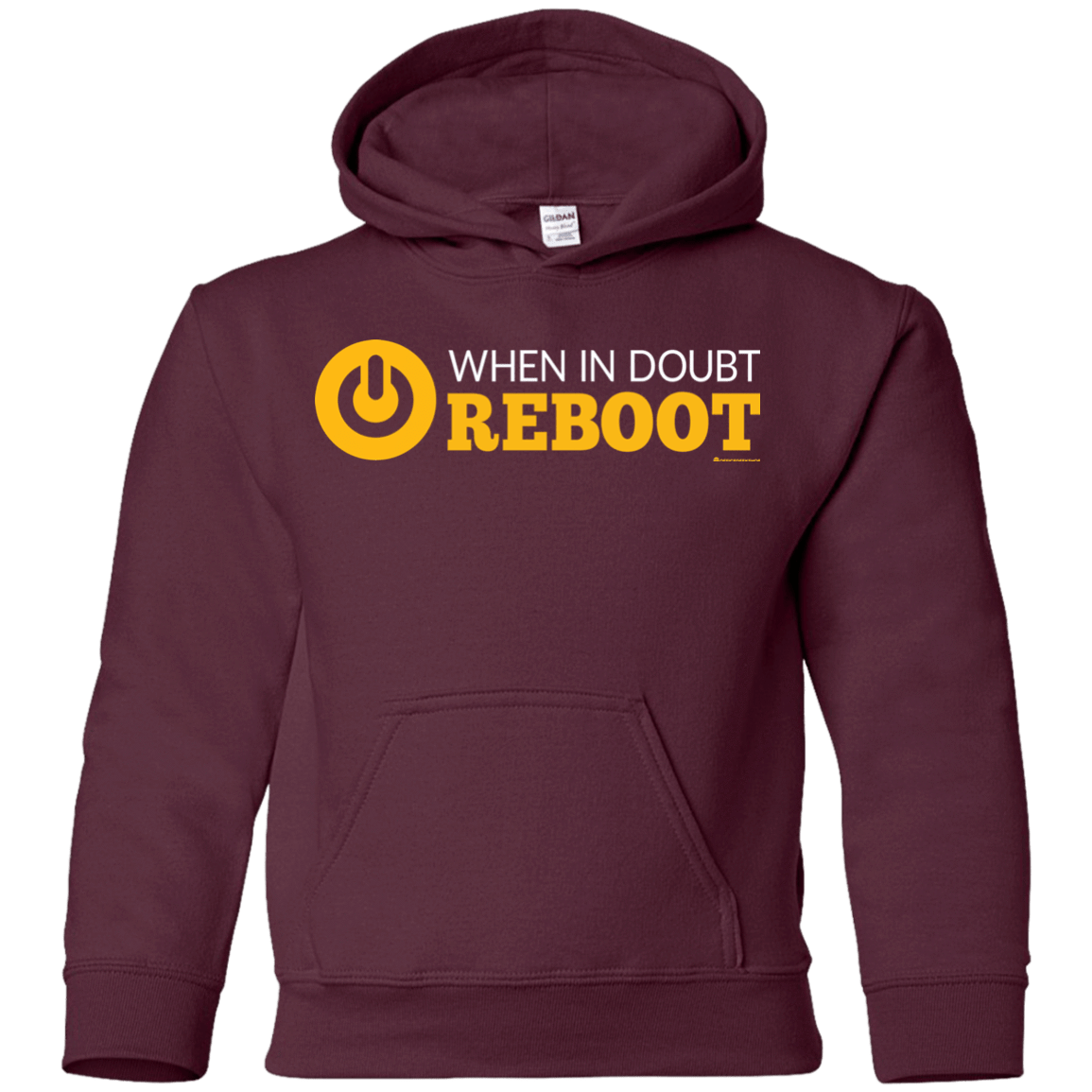 Sweatshirts Maroon / YS When In Doubt Reboot Youth Hoodie