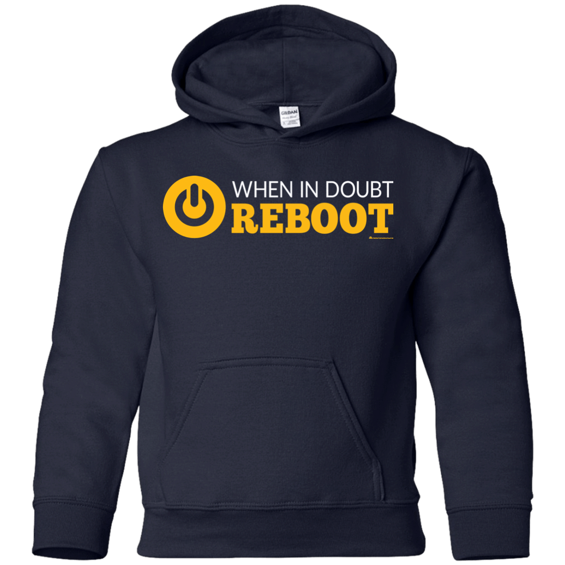 Sweatshirts Navy / YS When In Doubt Reboot Youth Hoodie