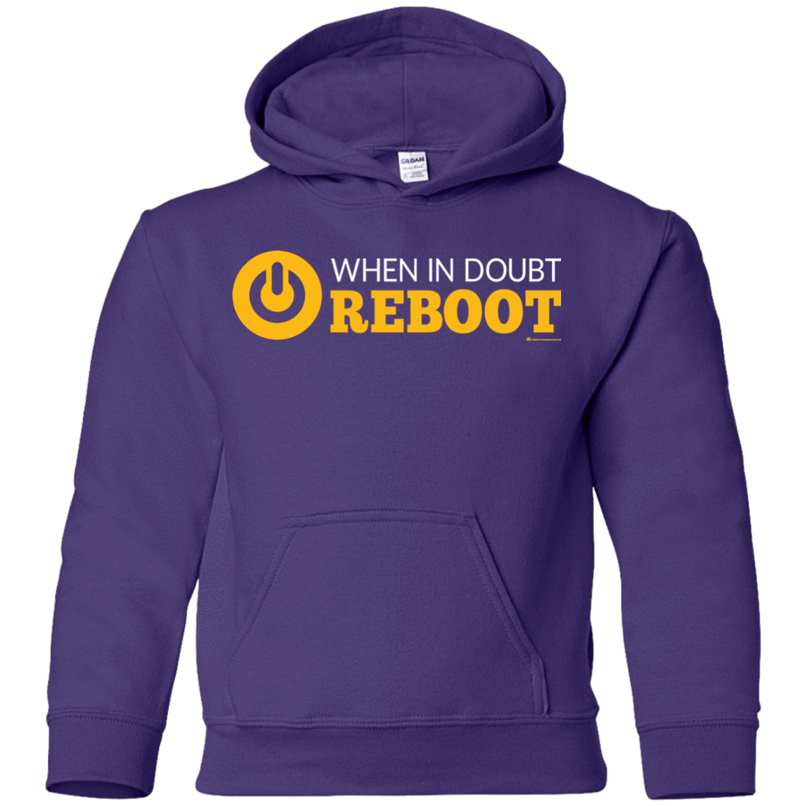 Sweatshirts Purple / YS When In Doubt Reboot Youth Hoodie