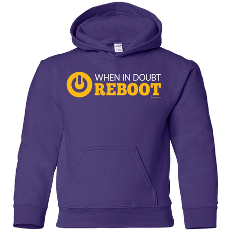 Sweatshirts Purple / YS When In Doubt Reboot Youth Hoodie