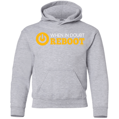 Sweatshirts Sport Grey / YS When In Doubt Reboot Youth Hoodie