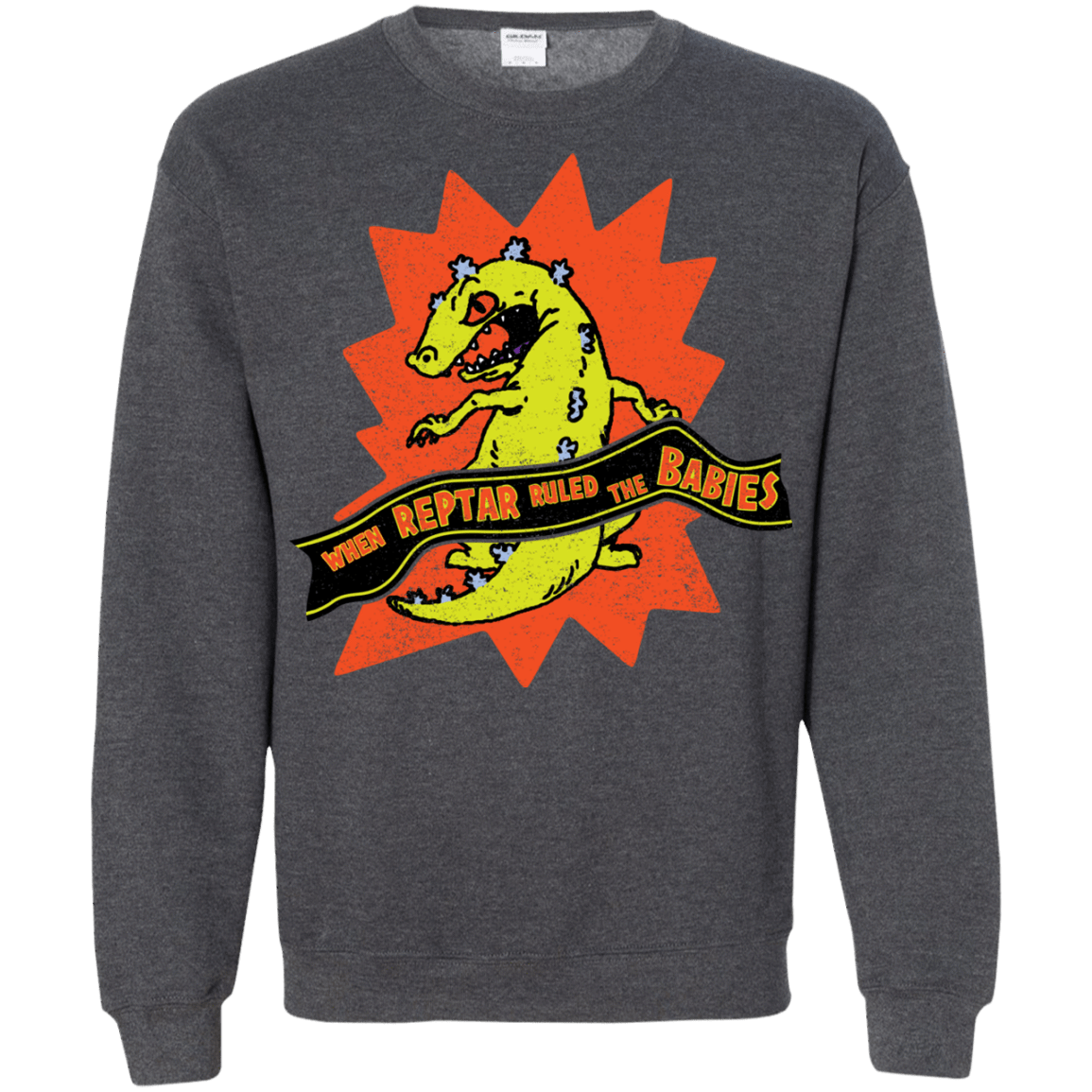 Sweatshirts Dark Heather / S When Reptar Ruled The Babies Crewneck Sweatshirt