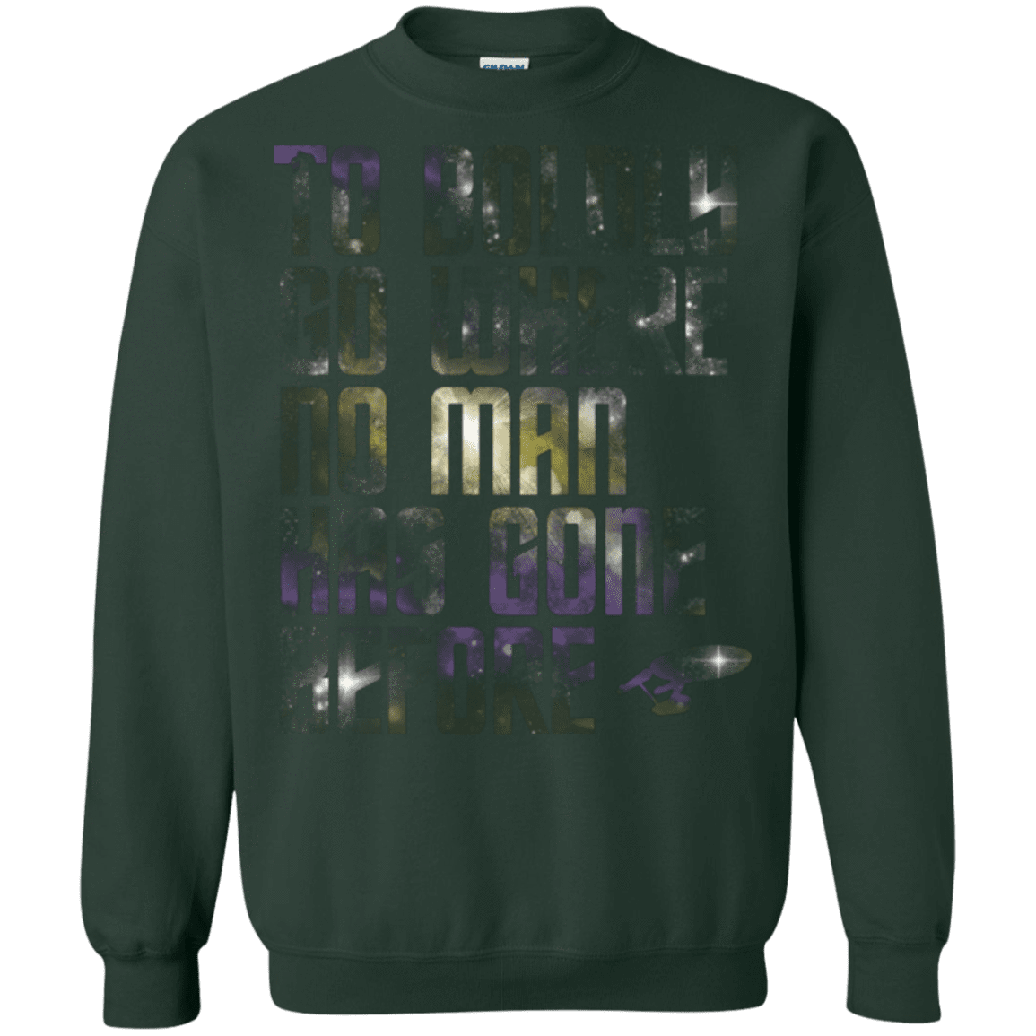 Sweatshirts Forest Green / Small Where no Man has gone Before Crewneck Sweatshirt