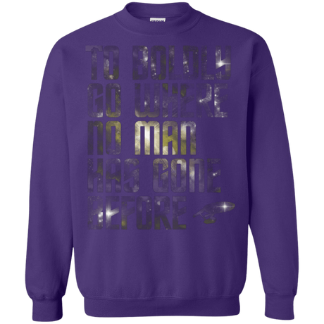 Sweatshirts Purple / Small Where no Man has gone Before Crewneck Sweatshirt