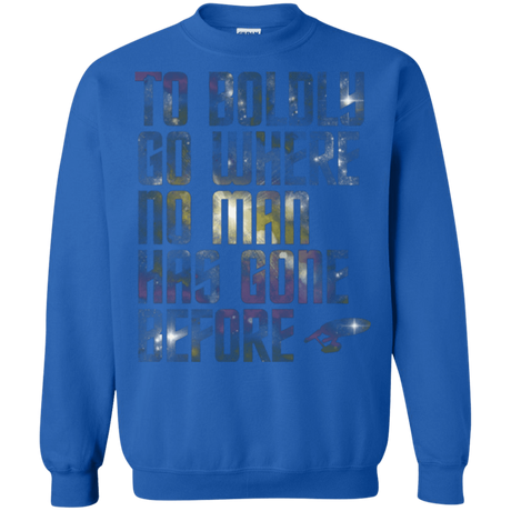 Sweatshirts Royal / Small Where no Man has gone Before Crewneck Sweatshirt