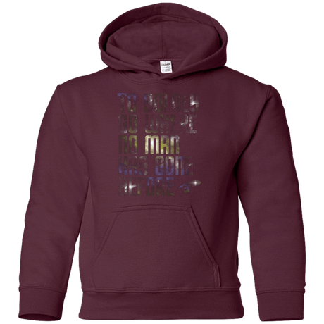 Sweatshirts Maroon / YS Where no Man has gone Before Youth Hoodie