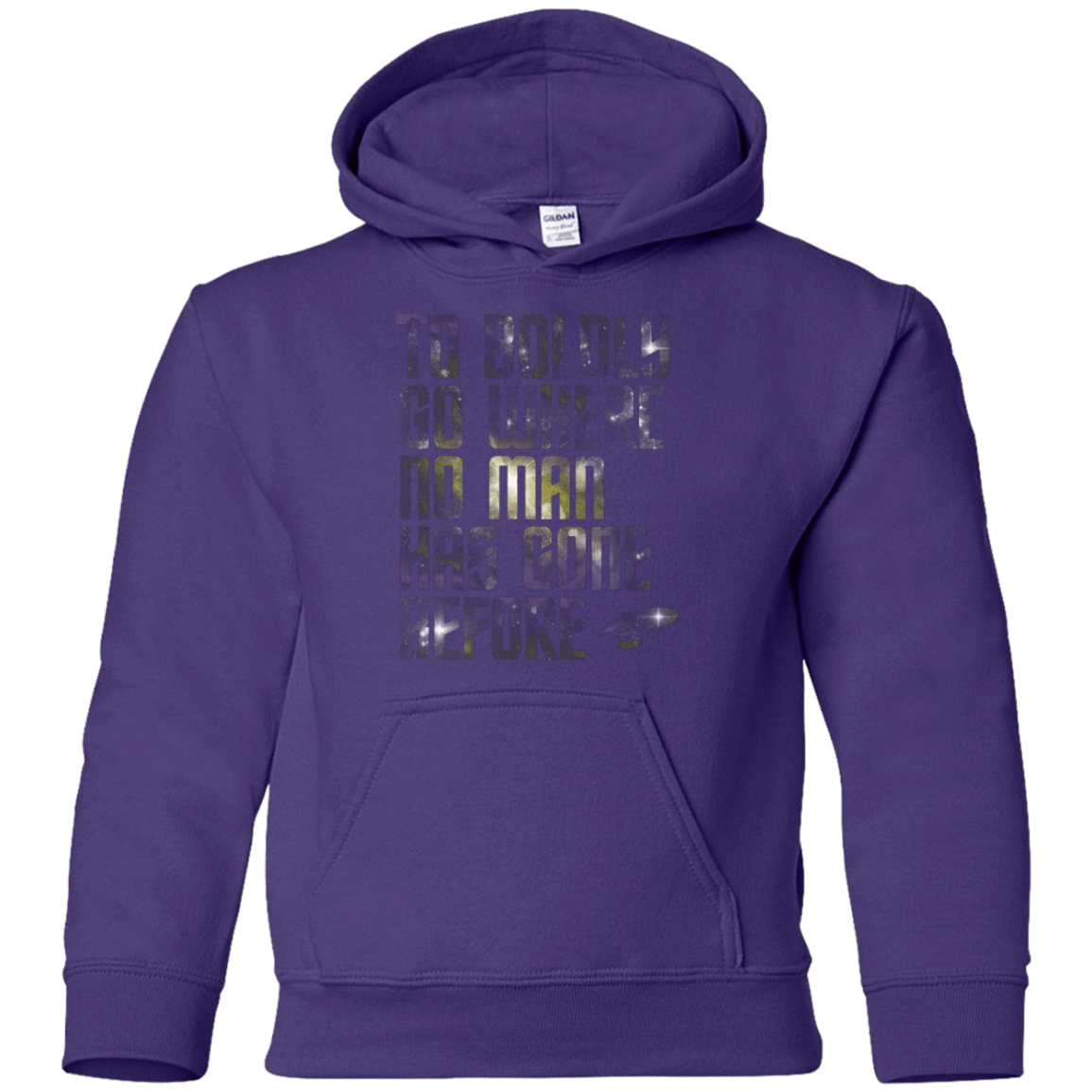 Sweatshirts Purple / YS Where no Man has gone Before Youth Hoodie