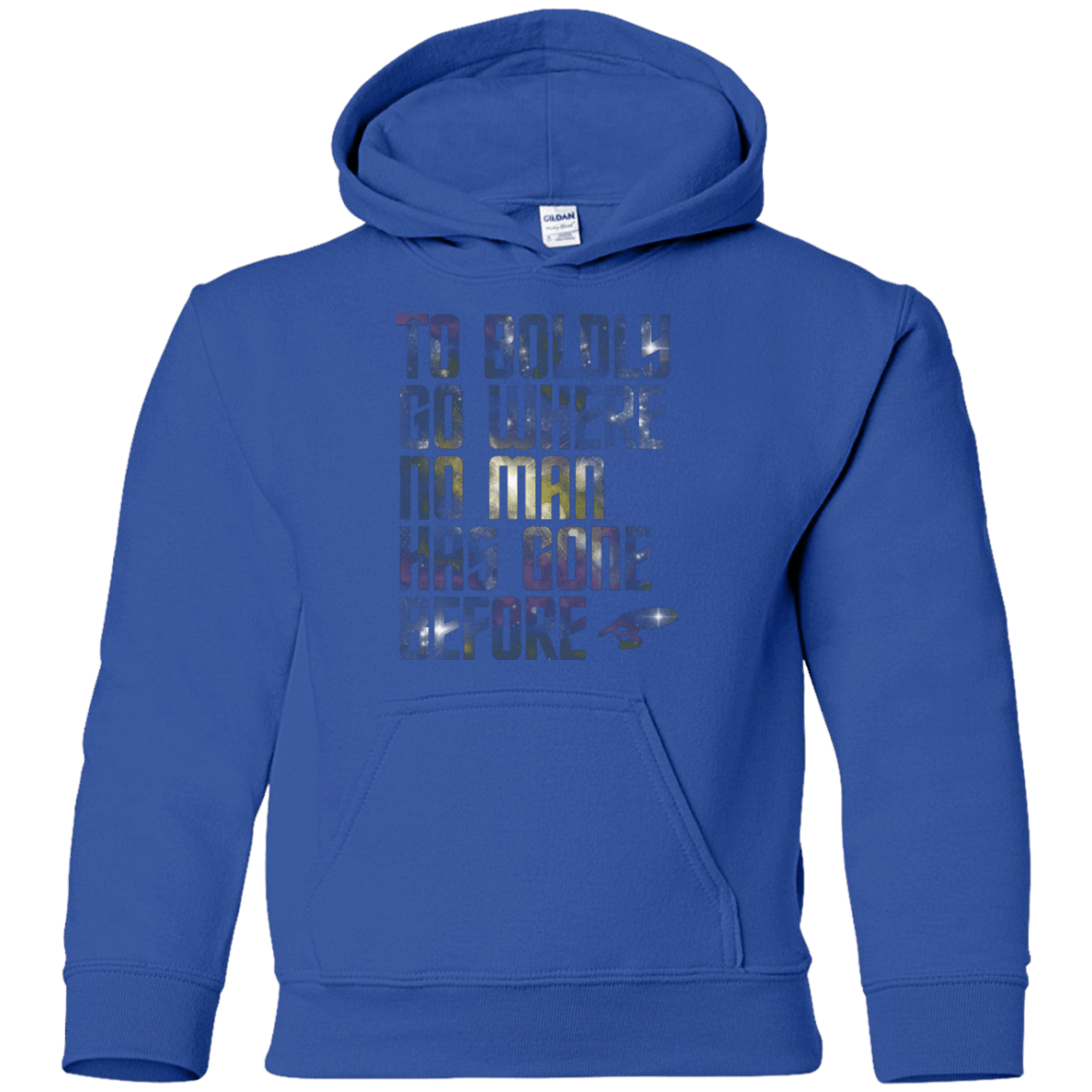 Sweatshirts Royal / YS Where no Man has gone Before Youth Hoodie