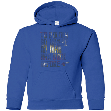 Sweatshirts Royal / YS Where no Man has gone Before Youth Hoodie